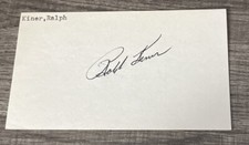 Ralph Kiner SIGNED Auto INDEX CARD