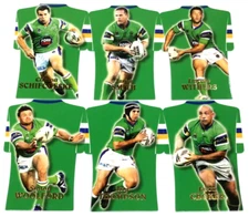 2006 SELECT NRL INVINCIBLE TRADING CARD JERSEY DIE CUT FULL TEAM SET(6)-RAIDERS