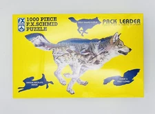  1997 Pack Leader Wolf Shape Puzzle F.X.SCHMID 1000 Piece NIB