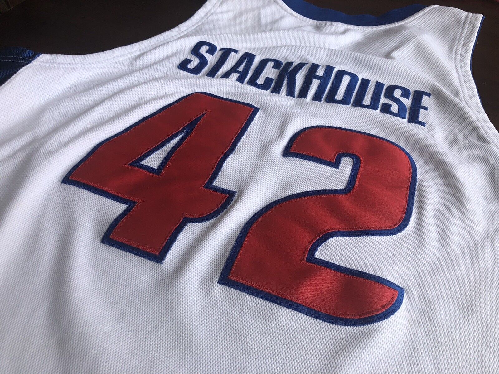 Detroit Pistons 2001-02 Nike Authentic Pro-Cut Jerry Stackhouse Game Jersey