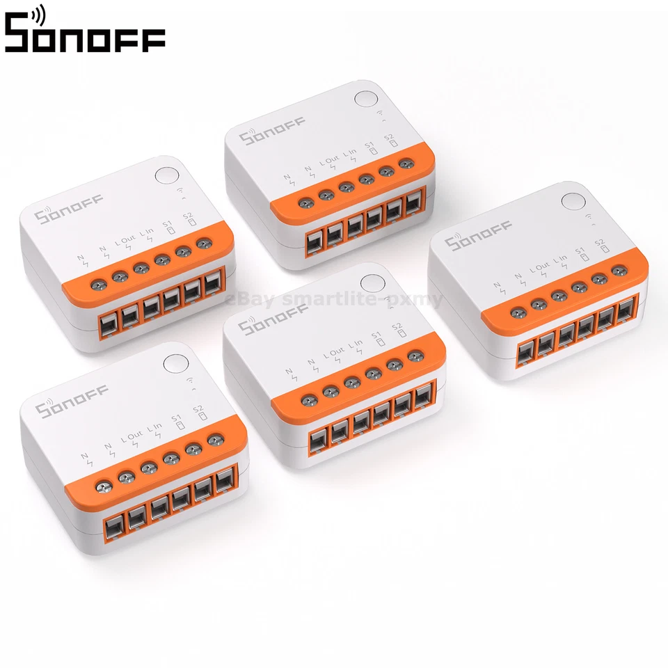 1-5x SONOFF MINIR4 Wifi Smart Schalter 2Wege Licht Schalter Modul APP Steuerung