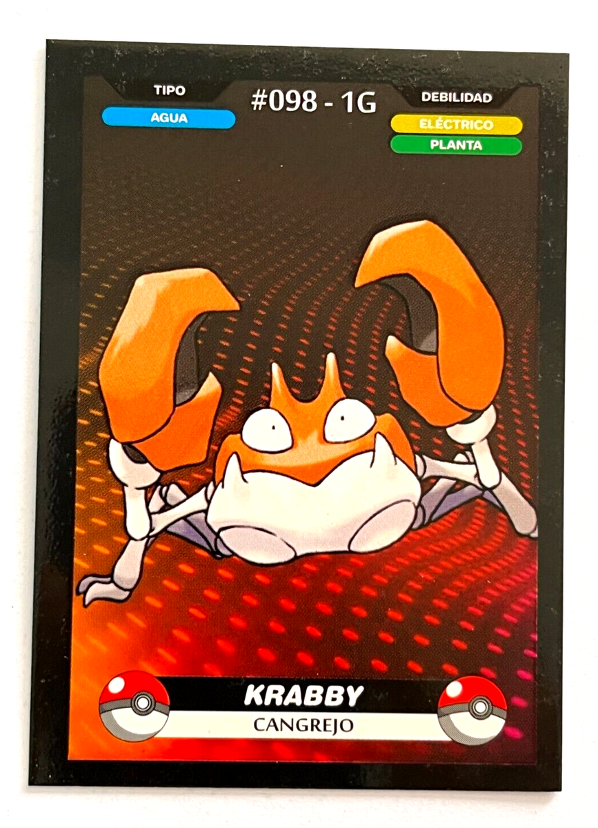 2025 POKEMON KANTO CREALASER TCG Card #098 KRABBY Peru Edition | eBay