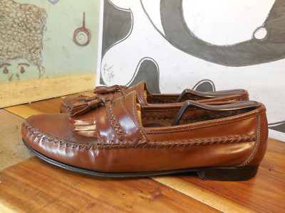 G H Bass Brown Leather Kiltie Tassel Loafers Men display picture 3