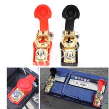 Pair Car Battery Terminal Connector Clamp Clip Negative Positive Redblack Cover Pair Car Battery Terminal Connector Clamp Clip Negative Positive Redblack Cover