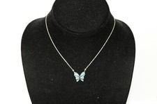 CLOSE OUT 925 Sterling Silver Butterfly 2 Pendant Chain Necklace