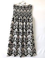 Gypsie Blu Womens Blue White Halter Neck South Western Print Maxi Dress Size 3X