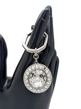 New 100% SWAROVSKI Rhodium White Crystals Key Chain Key Ring 5669119 in Gift Box