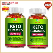 2×60pcs Keto Gummies - MCT Oil Infused & Rapid Ketosis Support Energy Mgmt Frml