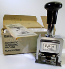 Vtg Bates Royall Automatic Numbering Machine Stamp Rnm6-7 office accounting