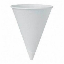 4oz Paper Water cones (5000) Water cups, small paper drink cone