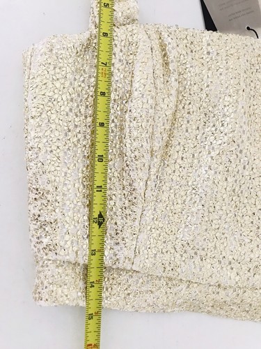 Iorane Women Golden Sleeveless Metallic Cropped Foiled Embellishment Top Size XS - Picture 10 of 12