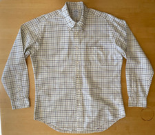 Brooks Brothers Made in USA Tattersall OCBD Oxford Shirt L Cream MOP Regent