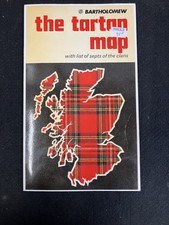 THE TARTAN FOLDOUT MAP WITH LIST OF SEPTS AND CLANS, BARTHOLOMEW