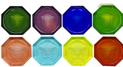 Versace Rosenthal Glasuntersetzer Kollektion 8 Farben BRANDNEU & Original verpackt