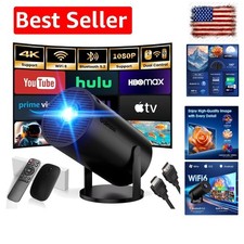 Built-in App Smart Projector Mini Projector 2026 Upgraded Support 4K 1080P...