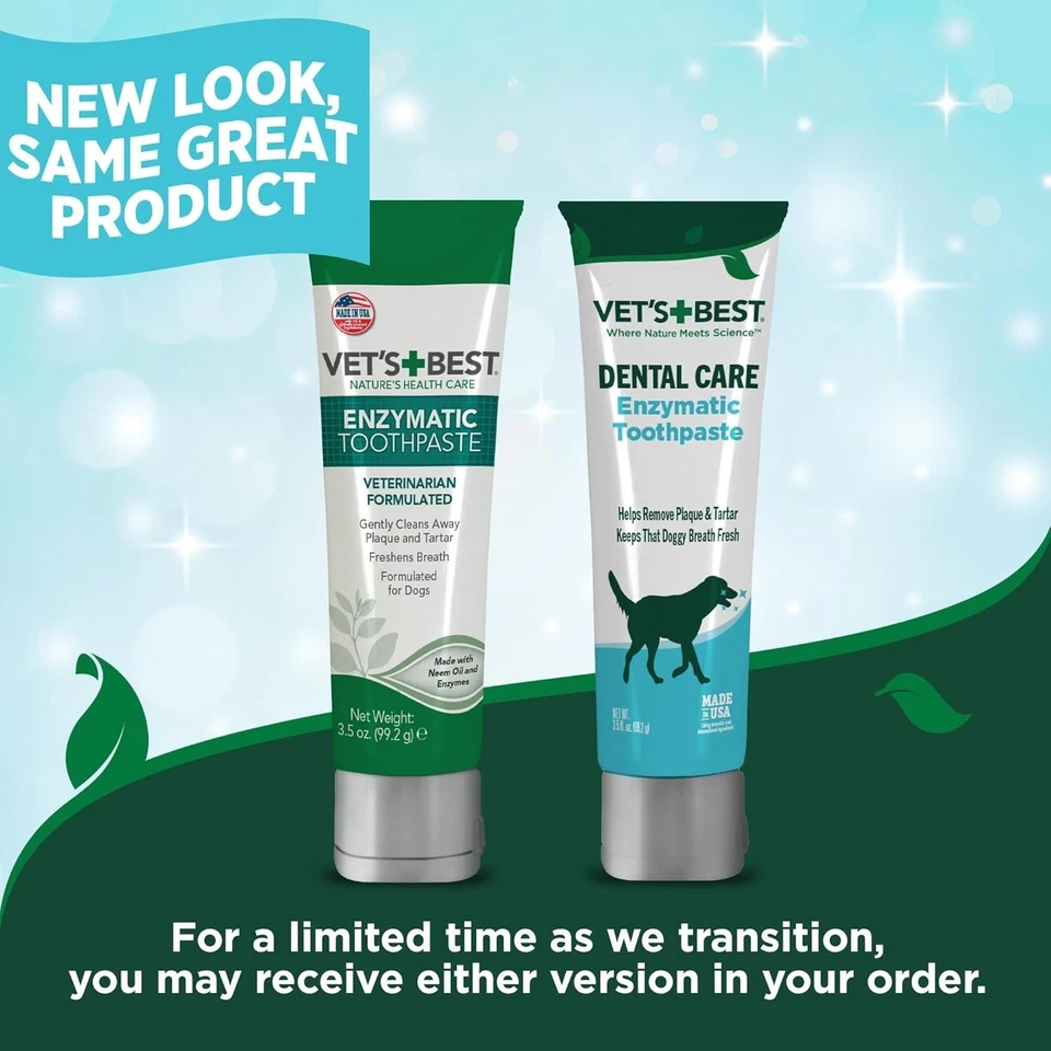 Vet’s Best Dog Toothbrush and Enzymatic Toothpaste Set | Teeth Cleaning and - Image 3 of 4