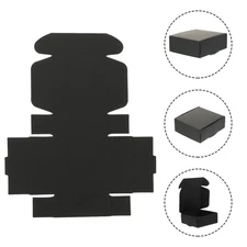 20Pcs Black Card Trinket Boxes Candy Packing Boxes Party Cookie Party Gift