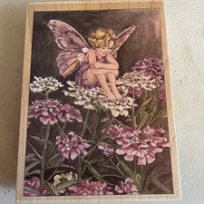 Flower Fairies Print Candytuft Fairy Cicely Barker c1930's rubber stamp