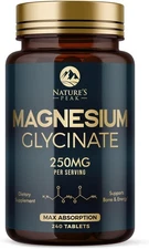 Magnesium Pills Extra Strength Chelated for Ultra Absorption Magnesium Glycinate
