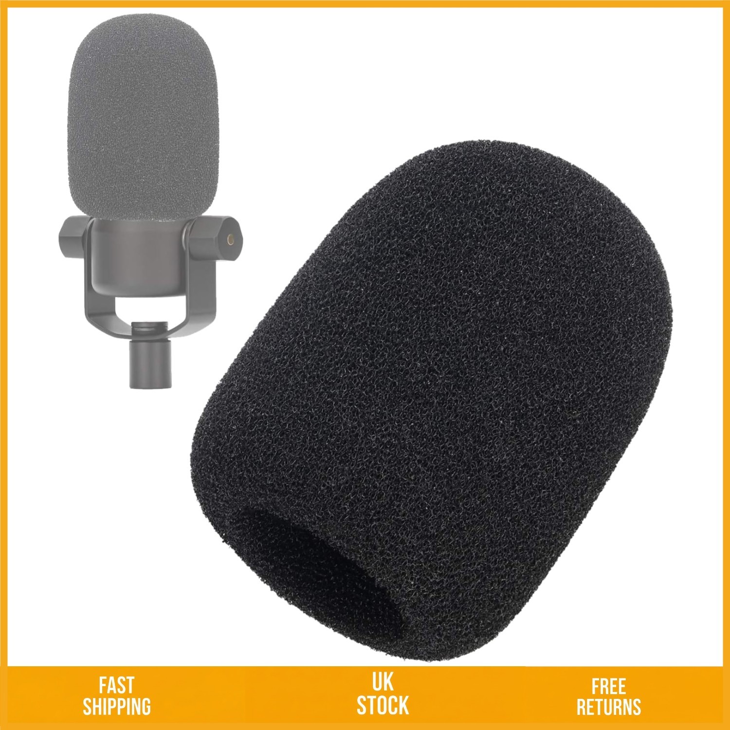 Professional Foam Microphone Windscreen and Pop Filter for Podcasting 1pk