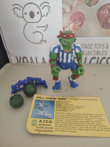 Vintage TMNT Ninja Turtles Figure Shell Kickin Raph 1991 Complete