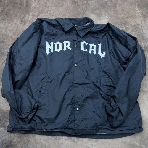 Y2K North cal surf shop black windbreaker - product listing photo