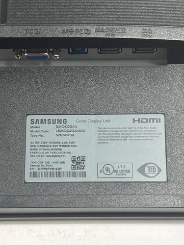 SAMSUNG 24-Inch S43GC Series Business Essential Computer Monitor,  *READ* - Image 4 of 4