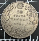 1929 Canada 50 Cents 50c Coin - 80% Silver - 0.30 ASW Troy Oz