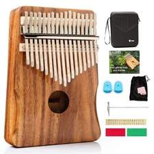 UNOKKI Kalimba 17 Key Thumb Piano, Includes Waterproof Case