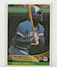 1984 Donruss MLB Baseball #317 Jorge Orta Toronto Blue Jays