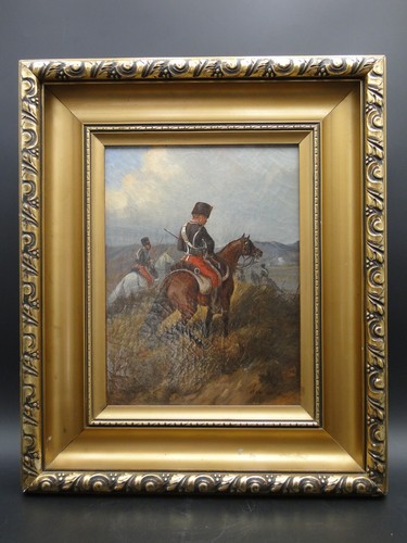 Ölbild Charles de Luna Frankreich Husaren auf Pferden Militär signiert um 1866 - Picture 3 of 14