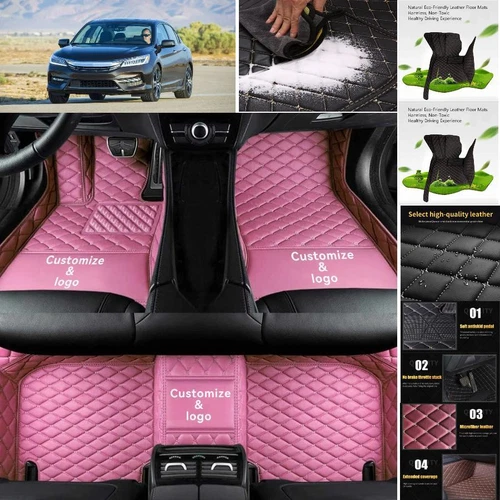 For Honda Accord Car Floor Mats Luxury Liners Leather Waterproof Carpet Non-slip - Bild 11 von 35