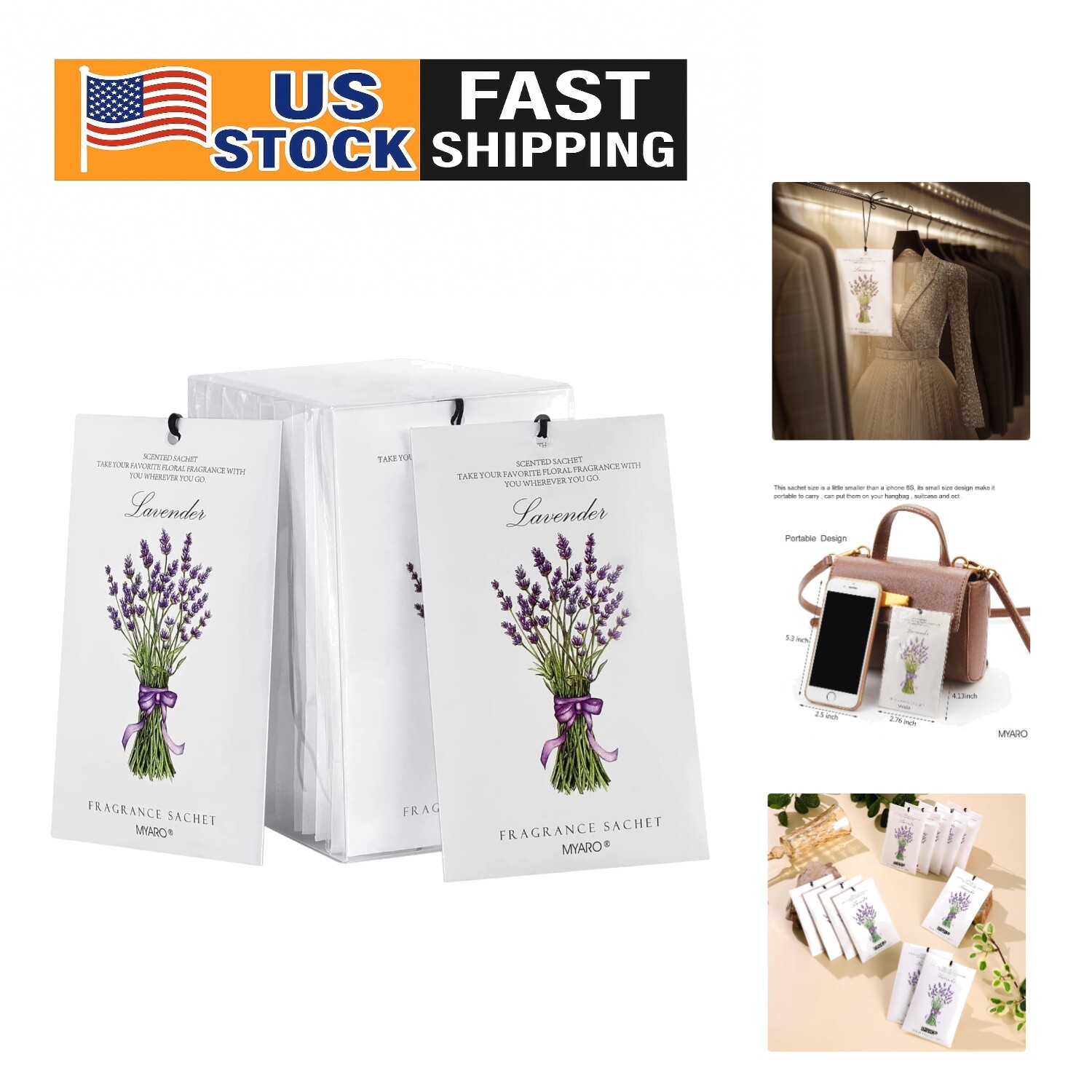 Long-Lasting Lavender Scented Sachets - 12 Packs for Fresh Fragrance Everywhere