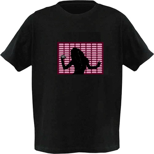 Creative LED Flashing Sound Activated Audio Control T-Shirt Night Club Wear - Picture 8 of 10