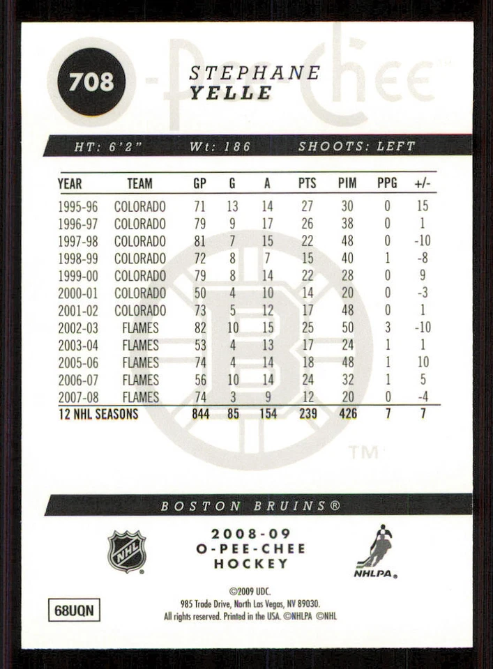 2008-09 O-Pee-Chee Metal X #708 Stephane Yelle - Image 2 of 2