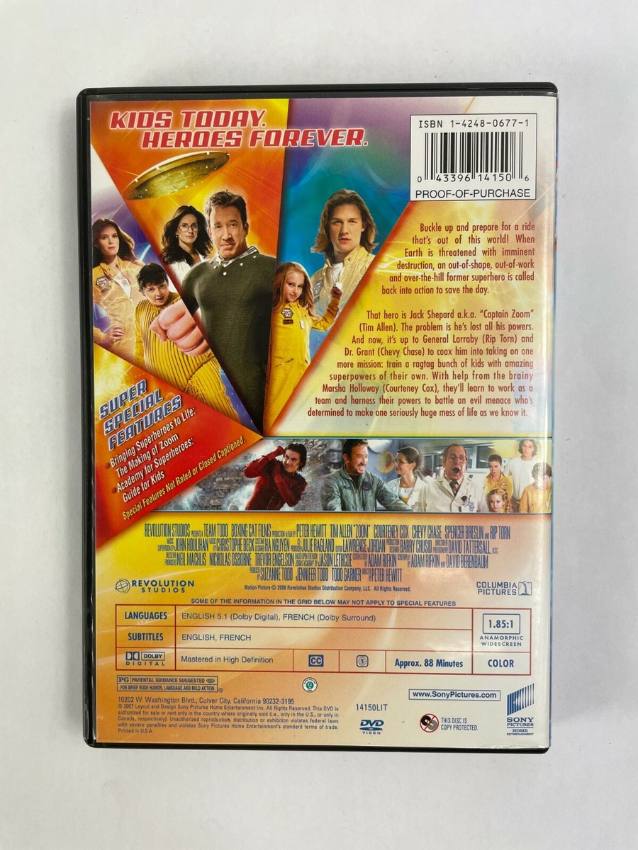 Tim Allen Zoom Academy For Superheroes DVD Movies | eBay
