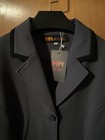 HR Farm Women's Competition Jacket Horse Riding  Show Coat Gray w Black  Size 8 — photo 4