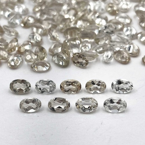 Natural Champagne Topaz Oval Cut Loose Gemstone Lot 53 Pcs 4*6 MM 30 CT - Picture 3 of 5