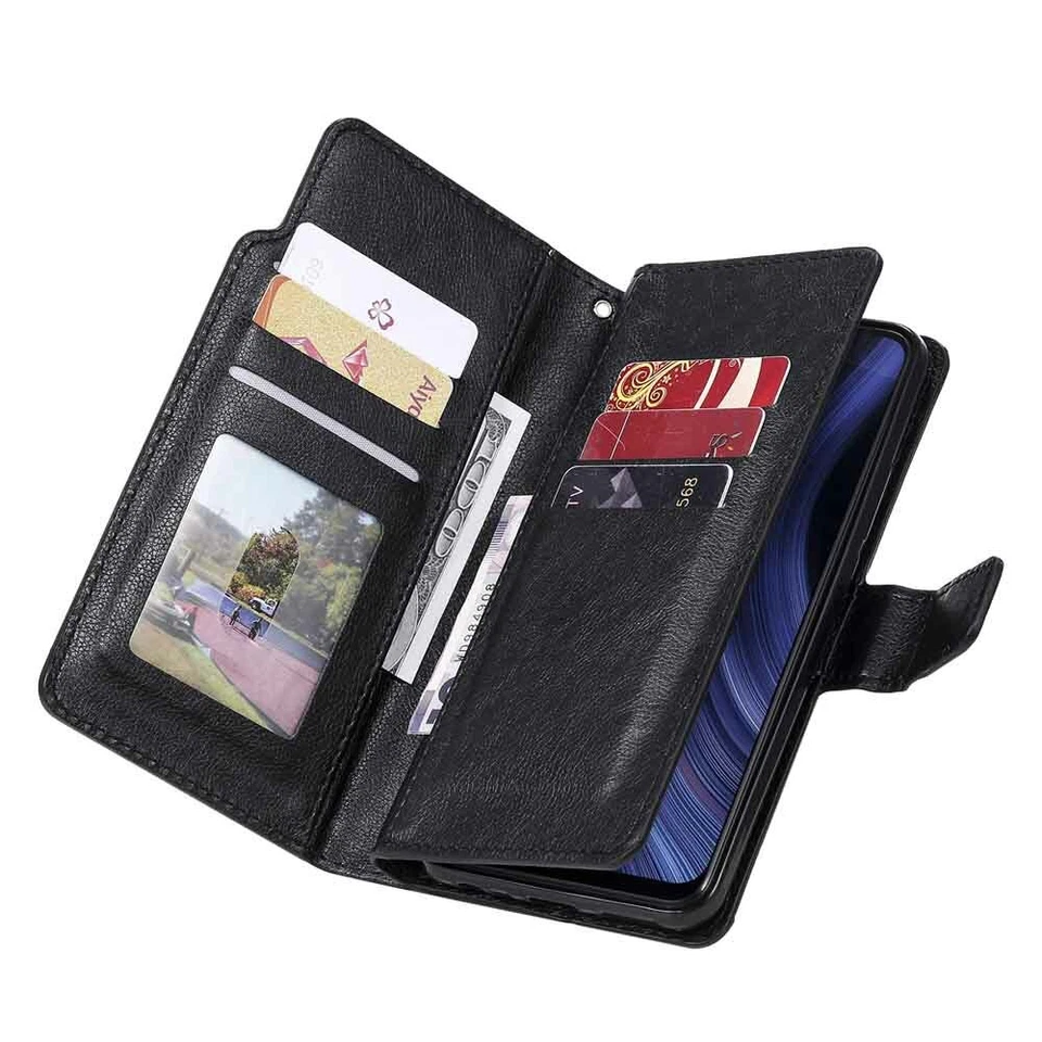 For Xiaomi Redmi Note 9 8 Pro 9s 8T 9A 9C Wallet Card Stand Leather Case Cover - Image 3 of 4