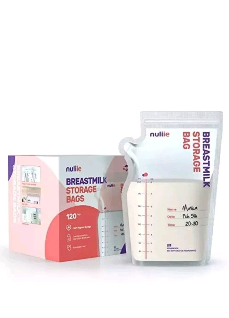 Nuliie 120 Pcs Breastmilk Storage Bags OZ Breast Milk Storing
