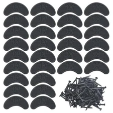 Heel Plates 30 Pairs Rubber Shoes Heel Taps Tips Repair Pad for Boots and Shoes