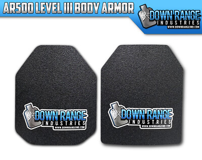 Body Armor AR500 Level 3 Set Of Plates Curved 10x12 Includes Front & Back Plates