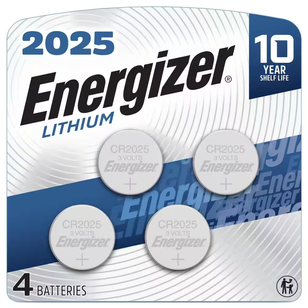 CR2025 Batteries (4-Pack), 3V Lithium Coin Batteries-image