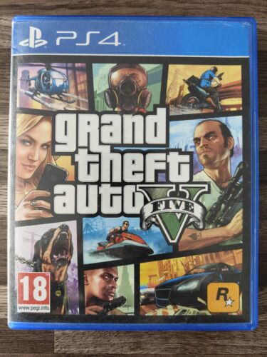 Grand Theft Auto V (Sony PlayStation 4, 2014) PS4 con mappa e manuale  - Foto 1 di 3