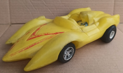 Vintage 60's Speed Racer Mach GoGoGo ''MACH 5'' Plastic blow Mold 12''in ARGENTINA