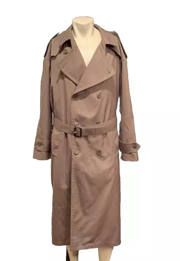 Trench homme Christian Dior marron Monsieur ceinturé avec doublure amovible 40L
