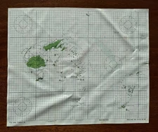 U.S. Naval Combat Intelligence Hydrographic Office Cloth Map