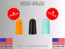 6 PACK Ultra Soft Foam Ear Plugs Noise Cancelling Sound Tree Cutting NEW