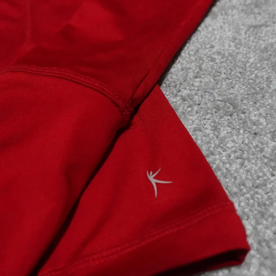 Danskin теперь полу облегающая куртка женщин M 8-10 красный полный молнии длинным рукавом - Изображение 3 из 4