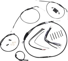 12" Ape Hanger Cable Kit ABS Black Burly Brand B30-1229